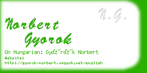 norbert gyorok business card