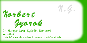 norbert gyorok business card